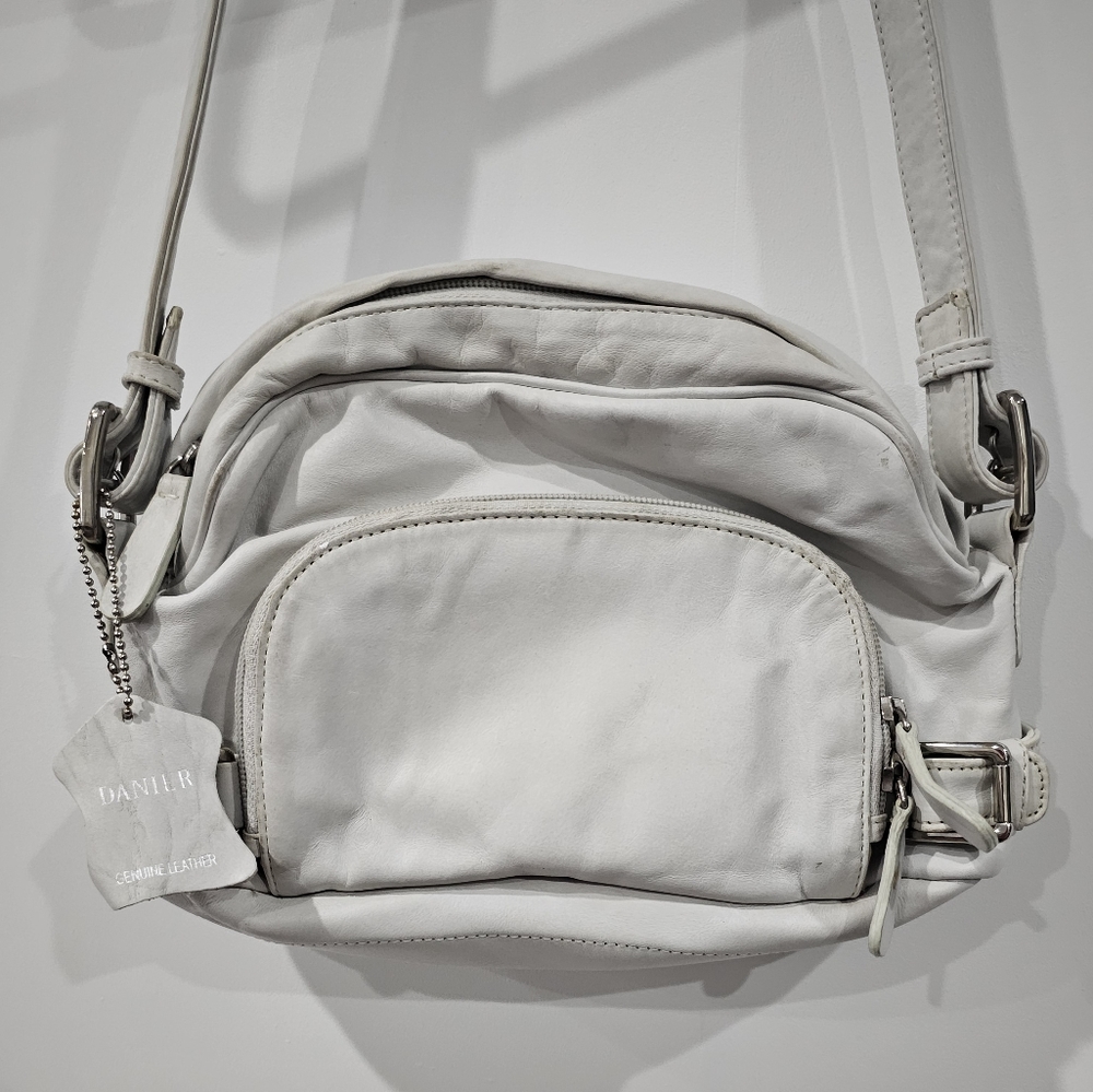 Danier Leather White Cross Shoulder Bag